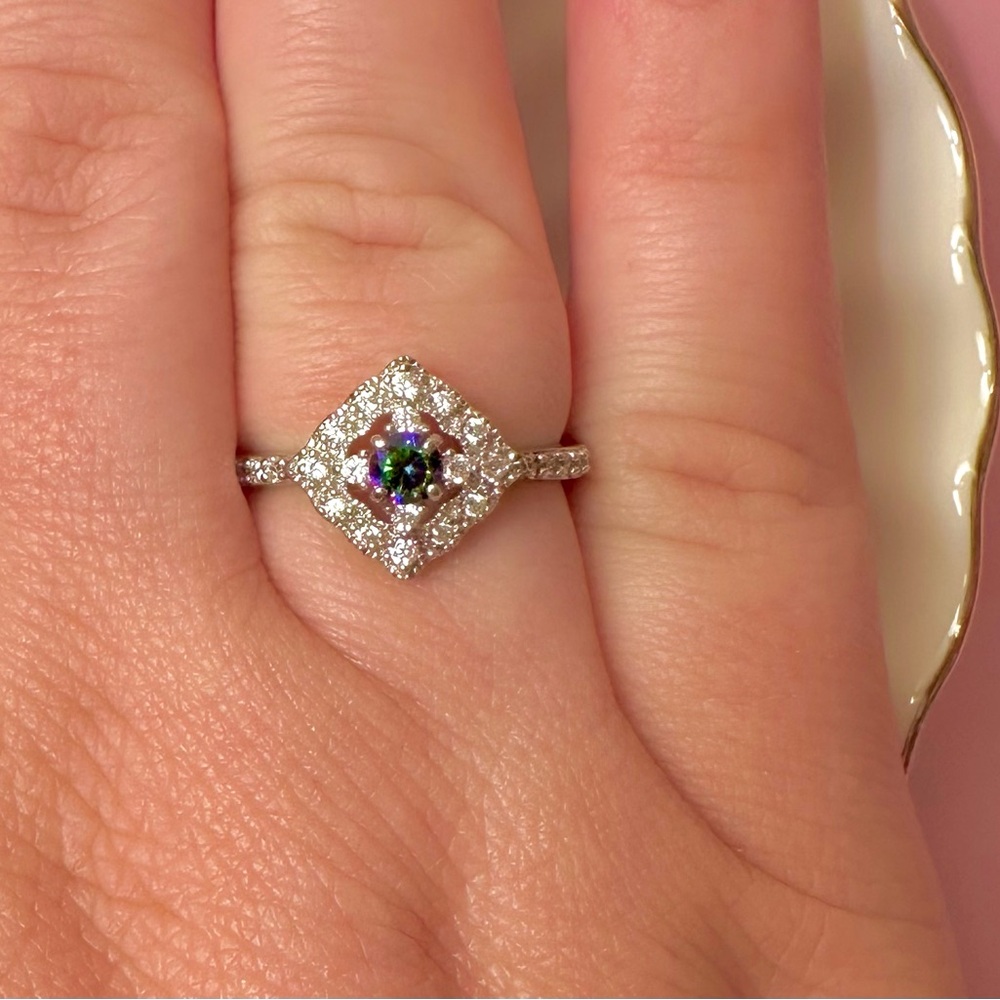 Ring Bomb Party RBP 2022 Ring Sterling Silver Size 9 Rainbow Topaz RBP2375 NWT
